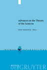 Buchcover Advances in the Theory of the Lexicon