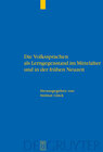 Buchcover Die Volkssprachen als Lerngegenstand im Mittelalter und in der frühen Neuzeit