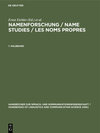 Buchcover Namenforschung / Name Studies / Les noms propres / Namenforschung / Name Studies / Les noms propres. 1. Halbband