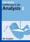 Buchcover Rolf Walter: Einführung in die Analysis / Rolf Walter: Einführung in die Analysis. 2