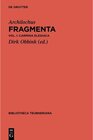 Buchcover Archilochus: Fragmenta / Carmina elegiaca