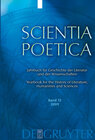 Buchcover Scientia Poetica / 2009