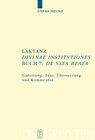 Buchcover Laktanz. "Divinae institutiones". Buch 7: "De vita beata"