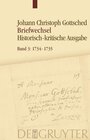 Buchcover Johann Christoph Gottsched: Briefwechsel / 1734–1735