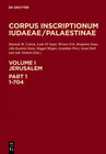 Buchcover Corpus Inscriptionum Iudaeae/Palaestinae / Jerusalem: 1-704