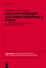 Buchcover Das Pop-Konzert als para-theatrale Form