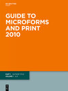 Buchcover Guide to Microforms in Print. 2010 / Author Title