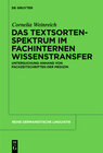 Buchcover Das Textsortenspektrum im fachinternen Wissenstransfer