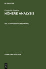 Buchcover Friedrich Junker: Höhere Analysis / Differentialrechnung