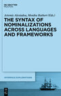 Buchcover The Syntax of Nominalizations across Languages and Frameworks