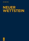 Buchcover Neuer Wettstein. Texte zu den Evangelien und zur Apostelgeschichte / Texte zum Matthäusevangelium