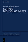 Buchcover Ioannis Scythopolitani prologus et scholia in Dionysii Areopagitae librum 'De divinis nominibus' cum additamentis interp