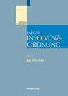 Buchcover Insolvenzordnung / §§ 103-128