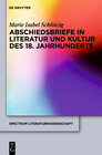 Buchcover Abschiedsbriefe in Literatur und Kultur des 18. Jahrhunderts