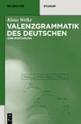 Buchcover Valenzgrammatik des Deutschen