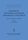 Buchcover Fragmenta poetarum Latinorum epicorum et lyricorum