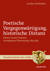 Buchcover Poetische Vergegenwärtigung, historische Distanz