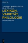 Buchcover Lexikon, Varietät, Philologie