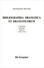 Buchcover Reinhart Meyer: Bibliographia Dramatica et Dramaticorum. Einzelbände 1700-1800 / 1794 - 1795