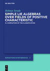 Buchcover Completion of the Classification