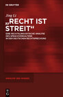 Buchcover "Recht ist Streit"