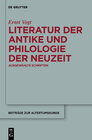 Buchcover Literatur der Antike und Philologie der Neuzeit