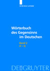Buchcover Peter Rolf Lutzeier: Wörterbuch des Gegensinns im Deutschen / H-Q