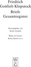 Buchcover Friedrich Gottlieb Klopstock: Werke und Briefe. Abteilung Briefe XII / Gesamtregister