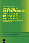 Buchcover Varianten der Pronominaladverbien im Neuhochdeutschen