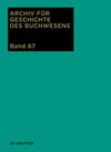 Buchcover Archiv für Geschichte des Buchwesens / 2012
