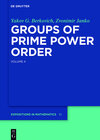 Buchcover Yakov Berkovich; Zvonimir Janko: Groups of Prime Power Order / Yakov Berkovich; Zvonimir Janko: Groups of Prime Power Or
