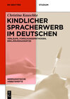 Buchcover Kindlicher Spracherwerb im Deutschen