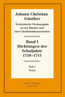 Buchcover Johann Christian Günther: Textkritische Werkausgabe / Dichtungen der Schuljahre 1710–1715