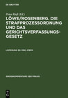 Buchcover Löwe/Rosenberg. Die Strafprozeßordnung und das Gerichtsverfassungsgesetz / MRK, IPBPR