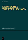 Buchcover Deutsches Theater-Lexikon / A - F