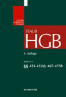Buchcover Handelsgesetzbuch / §§ 451 - 452d; 467 - 475h