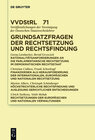 Buchcover Grundsatzfragen der Rechtsetzung und Rechtsfindung