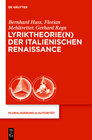Buchcover Lyriktheorie(n) der italienischen Renaissance