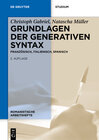 Buchcover Grundlagen der generativen Syntax