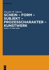 Buchcover Theodor W. Adorno: Schein – Form – Subjekt – Prozeßcharakter – Kunstwerk / Ts 17893–18084