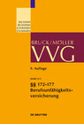 Buchcover VVG / Berufsunfähigkeitsversicherung §§ 172-177
