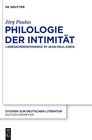 Buchcover Philologie der Intimität