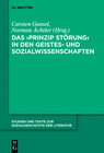 Buchcover Das 'Prinzip Störung' in den Geistes- und Sozialwissenschaften