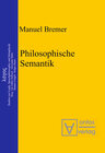 Buchcover Philosophische Semantik