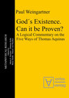 Buchcover God´s Existence. Can it be Proven?