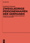 Buchcover Zweigliedrige Personennamen der Germanen