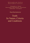 Buchcover Truth: Its Nature, Criteria and Conditions