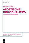 Buchcover "Poëtische Individualität"