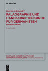 Buchcover Paläographie und Handschriftenkunde für Germanisten