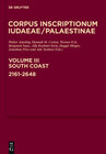 Buchcover Corpus Inscriptionum Iudaeae/Palaestinae / South Coast: 2161-2648